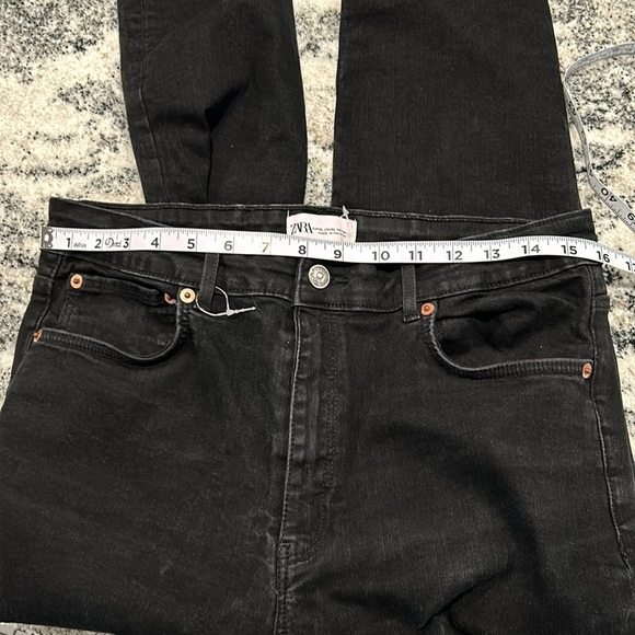 Zara, size XL, black stretch skinny jeans, - Picture 7 of 10
